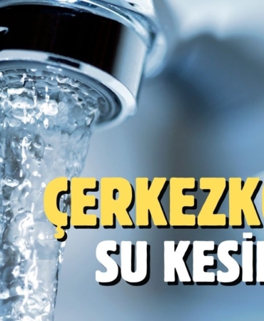 Çerkezköy'e su kesintisi