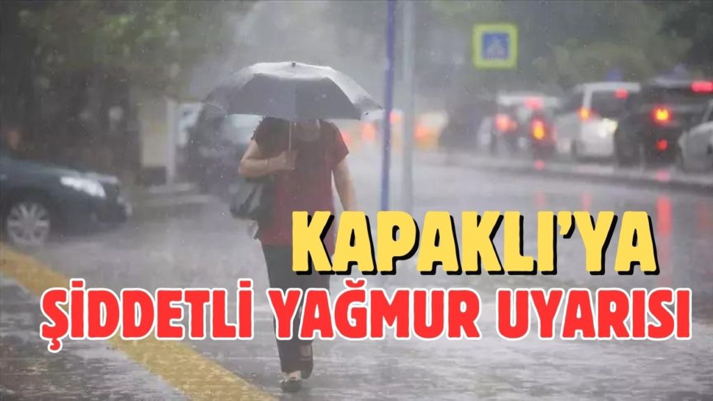 Kapaklı'ya şiddetli yağmur