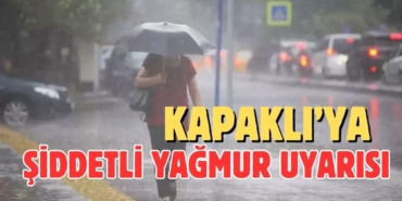 Kapaklı'ya şiddetli yağmur
