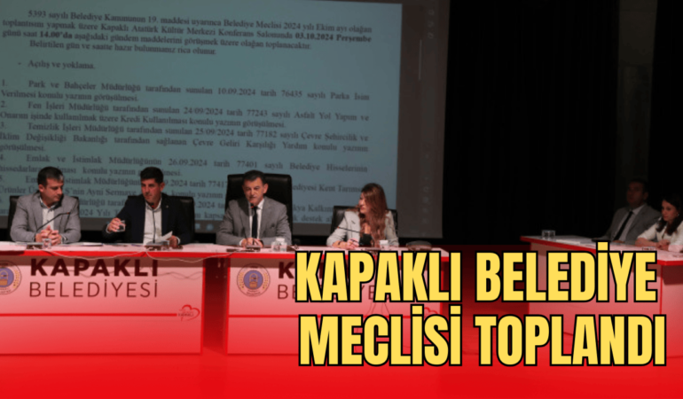 Belediye Meclisi Ekim Ayı Toplantısı