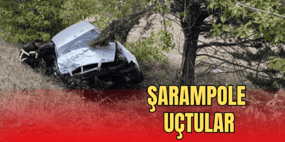 Otomobil şarampole uçtu: 2 yaralı
