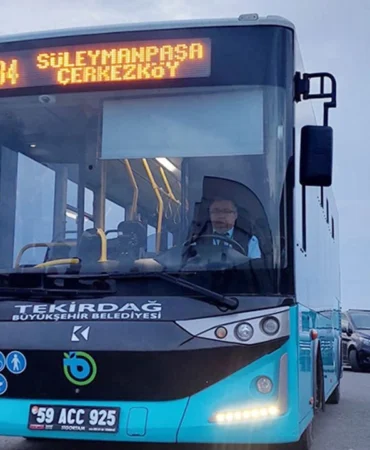 Tekirdağ 34 numara otobüs saatleri