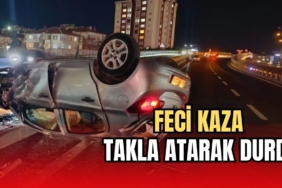 Feci Kaza: Yeni üstgeçitte takla attı. 8 takla attı