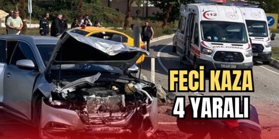 Kafa Kafaya Feci Kaza: 4 Yaralı 15 feci kaza